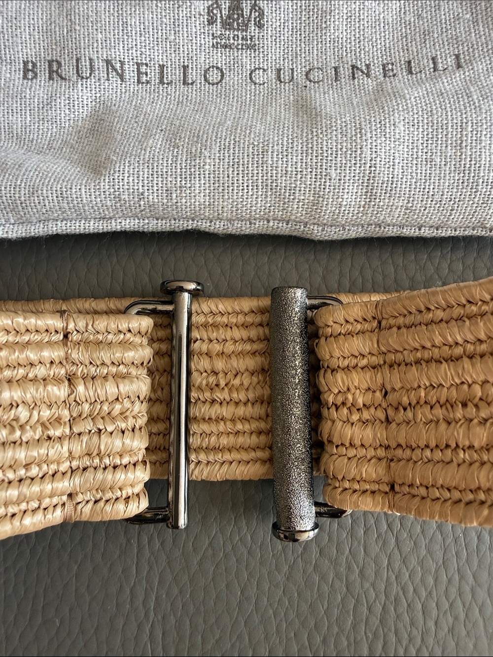 NEW Auth Brunello Cucinelli BELT sz M w/dust bag Made in Italy 29.5”/75 cm - Picture 7 of 10